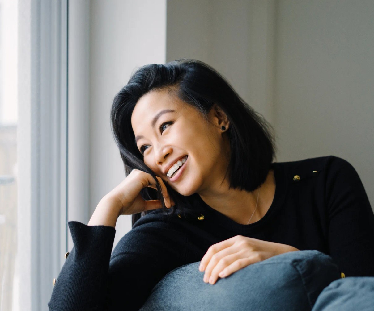 Woman smiling