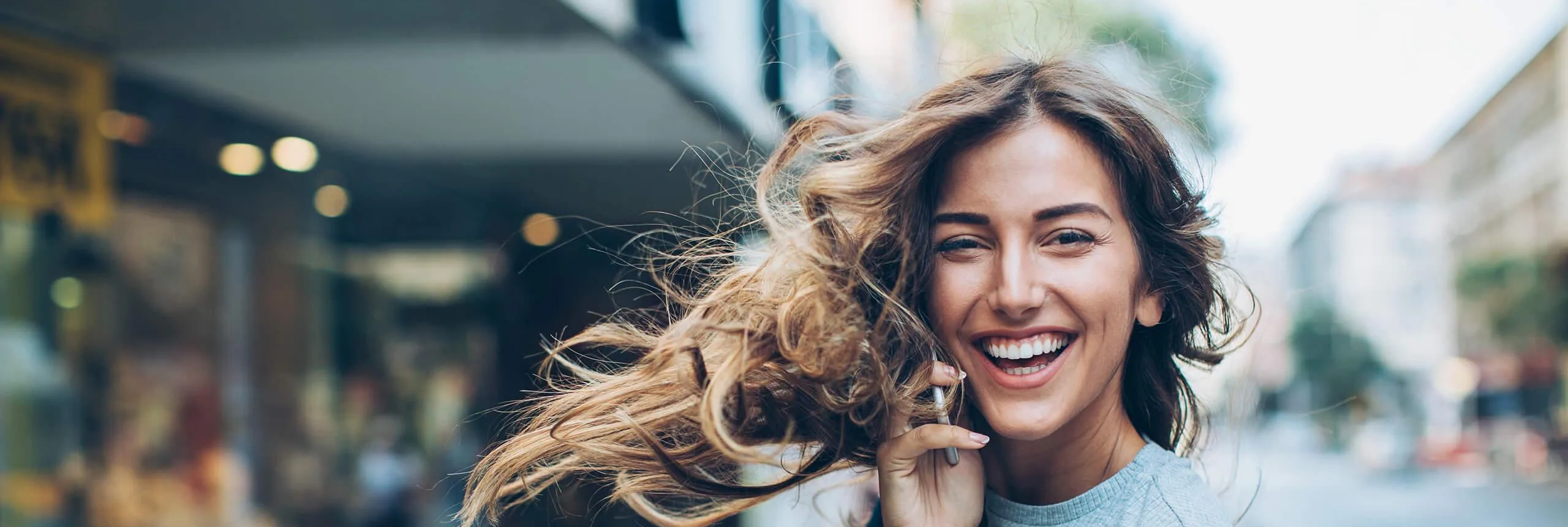 Woman smiling