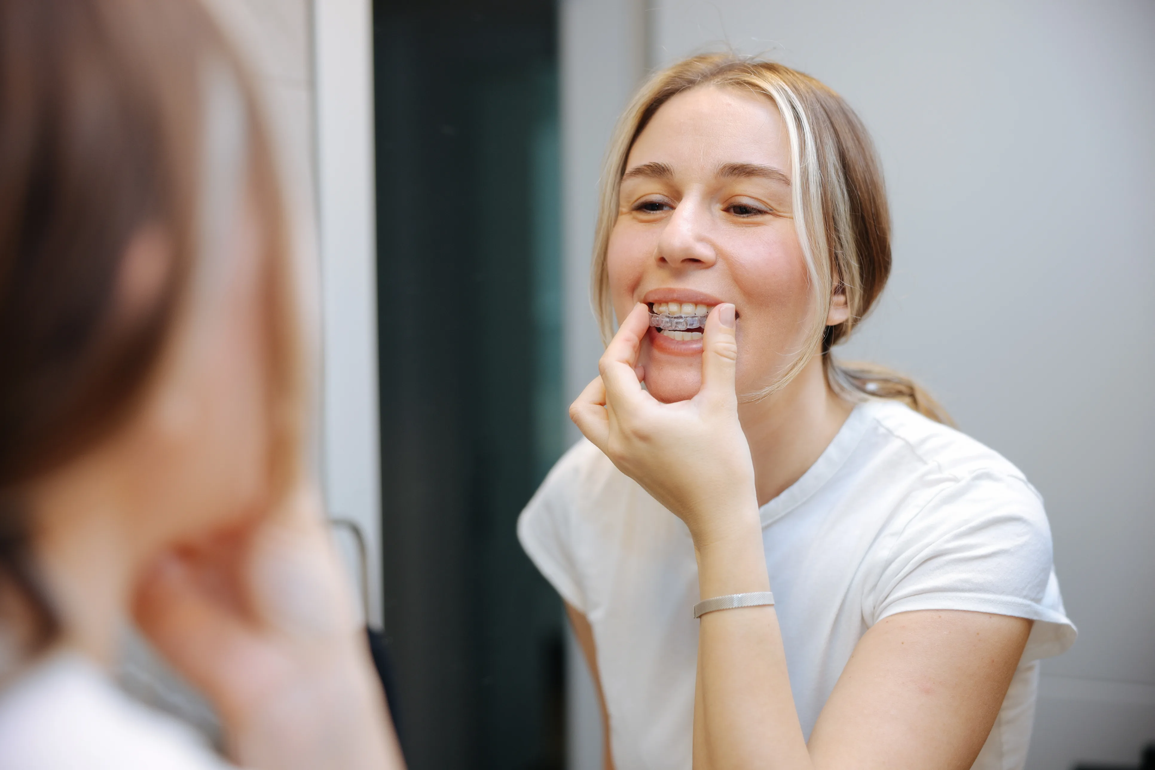 Girl with invisalign